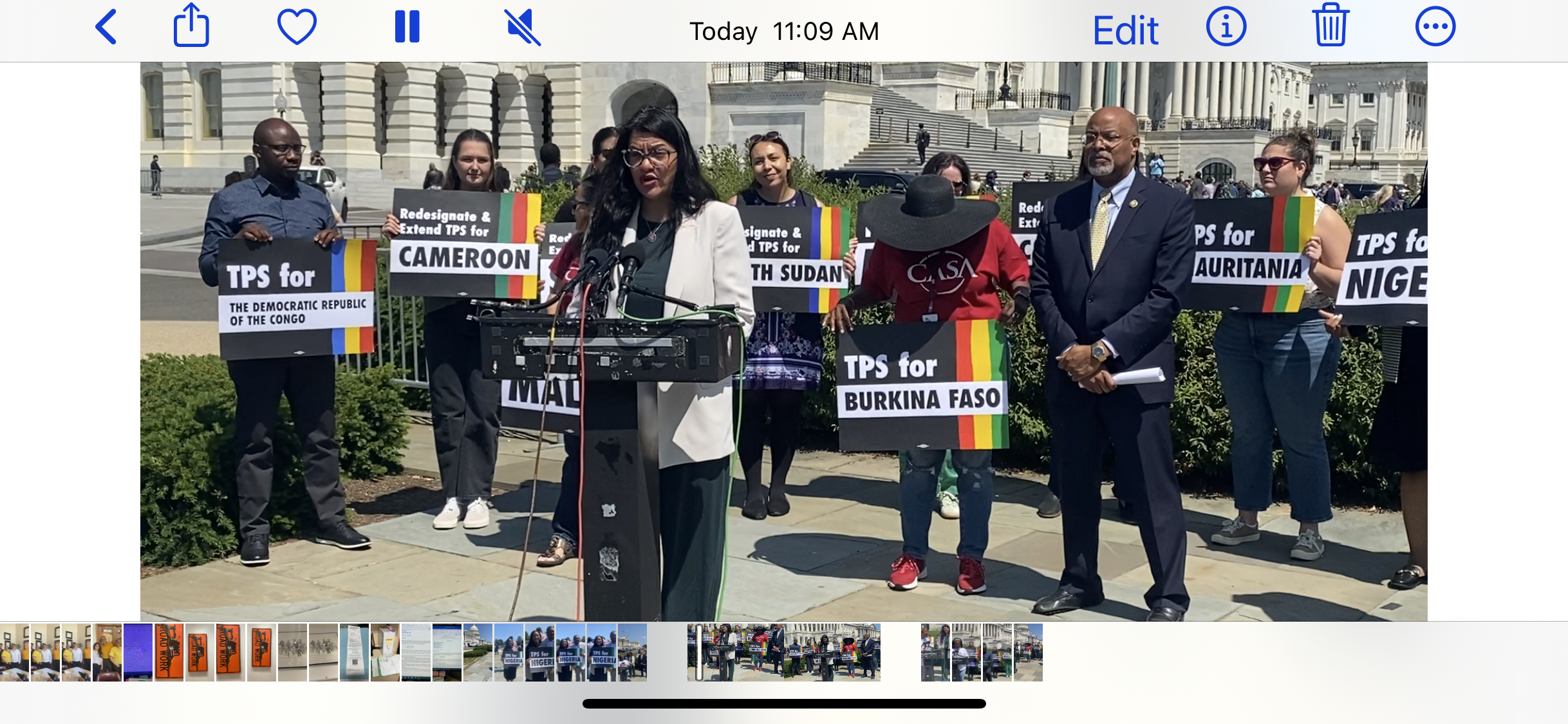 TPS advocacy press conference at the U.S. Capitol with Congresswoman Rashida Tlaib